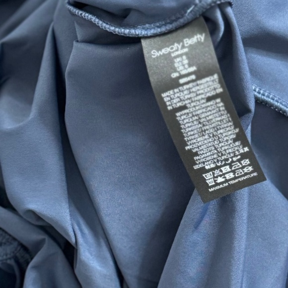NWT Sweaty Betty Explorer Ace Dress Navy Midi Ruffle Hem Hi Low Blue Sleeveless - Picture 9 of 12